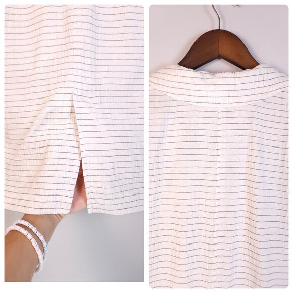 ANTHROPOLOGIE SIZE XS OVERSIZED DOUBLE BREASTED PINSTRIPE BLAZER BY CARTONNIER - Picture 7 of 9